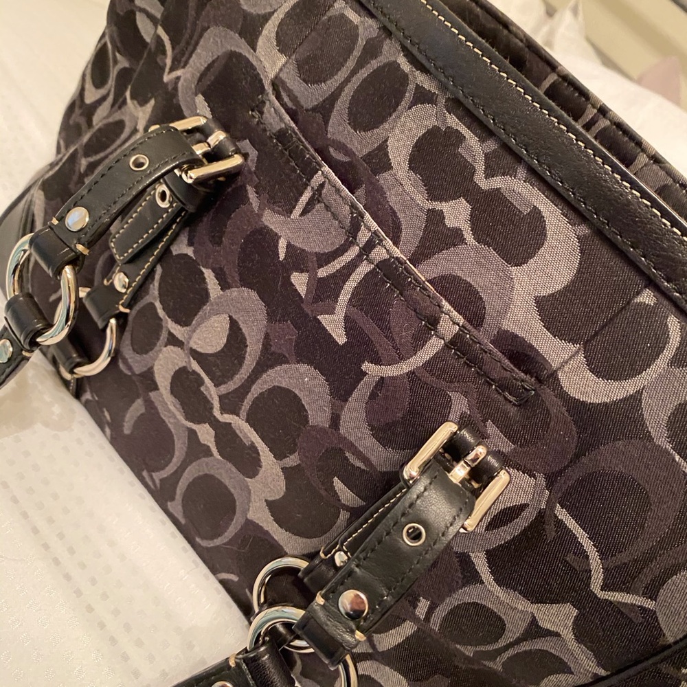 Coach black fabric tote - Picture 7 of 8